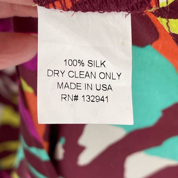 Amanda Uprichard 100% Silk Sleeveless Maxi Dress Animal Print Large Multi Color - Picture 8 of 8